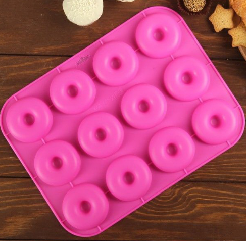 Изображение Форма силиконовая Пончики 12 ячеек